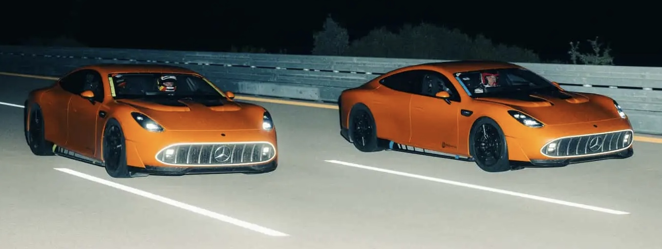 Les deux prototypes en cours de roulage