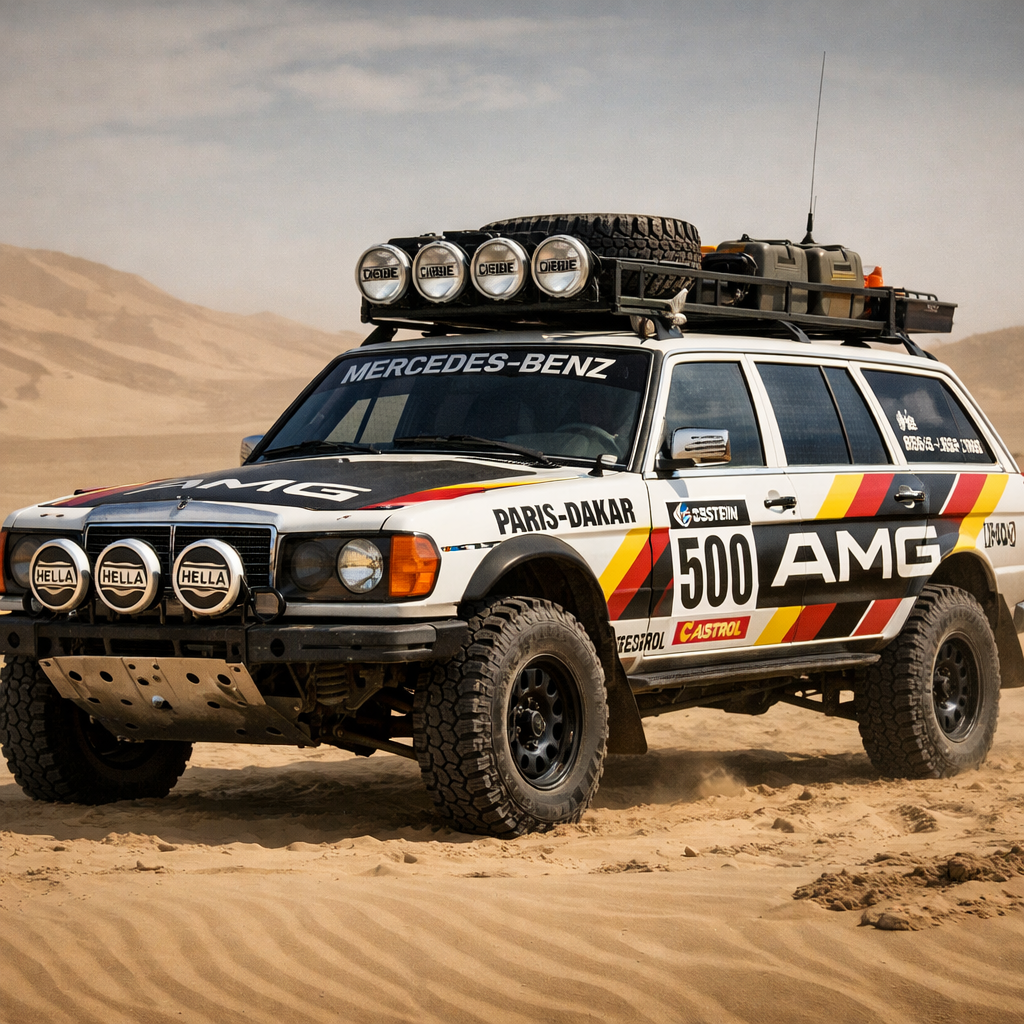 Une W123 engagée au Paris Dakar…